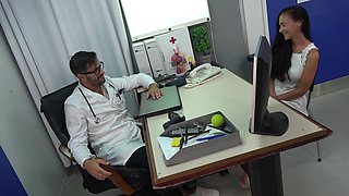 Dirty and Horny Doctor Fucks the Sexy Latina Patient at Hospital and Cums Inside Her Pussy for Pregnant Her