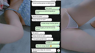 Messages with my stepsister to ask for her rich tight pussy and we ended up fucking super rich until orgasm...