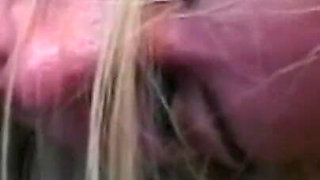 Blonde MILF Gets Her Face Drenched in Cum