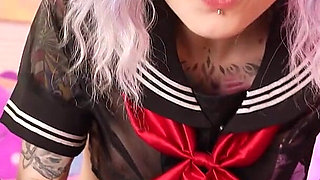Schoolgirl Panty Stuffing and Creampie