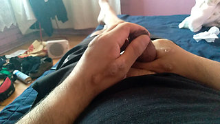 Cute man shows how he masturbates