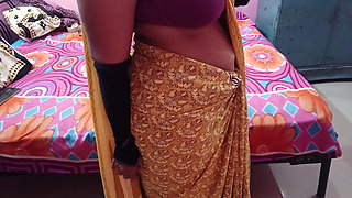 My Wife's Saree and Had Sexual Intercourse From Behind.