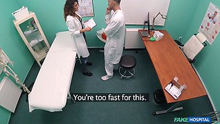 Penelope Cross gets a rough hand on her primate's dick in POV porn video - Fake Hospital