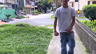 Hot Slim Latino Twink with Big Cock Gets Intense Handjob