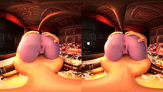 Hot 3D redhead licking a pussy while getting fucked