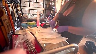 Domina Satana & Mistress Izar Prepare Slave for Sounding Fetish in Kinky British BDSM Dungeon