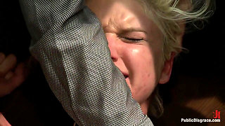 Tall Blonde Amateur Gets Fucked While Wearing Blackout Contact Lenses - She Can't See a Thing!!