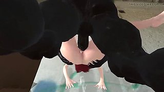 Sexy Redhead Sorceress with Big Natural Tits Gets Impregnated by Monster Cock