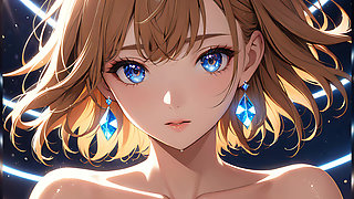 Bokeh Dreams: a Beautiful Young Woman in Floating Lights