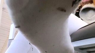 European blonde solo masturbating