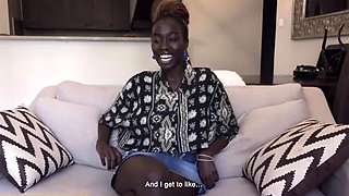 Experienced EBONY MILF begged for ROUGH sex