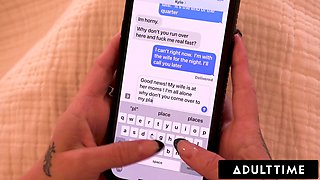 Tricky wife invites her husband's mistress for a threesome using his phone
