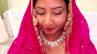 First Night of the Wedding Night - Newlywed Bride's Tight Pussy Viral Video Hindi Video