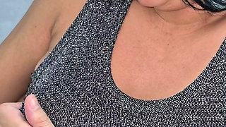 Young Rookie with Women Touches This Whore's Big Tits