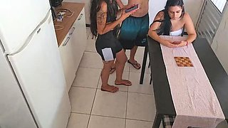 Risky Sex With Friend's Husband - Hot Amateur Threesome Blowjob
