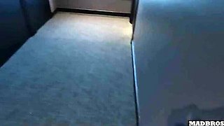 Skinny French Goth Girl Public Toilet Fuck with MrPover and Lucifera Bast