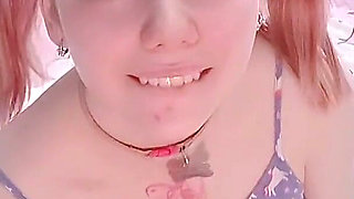 Barely Legal 18 Yeras Old Girl Plaing with Her Young Bald Pussy to Orgasm