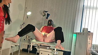 I'm going to fuck your asshole on the gynecological chair