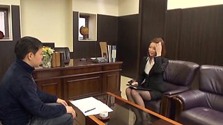 Japanese secretary moans while being fucked hard - Riko Honda