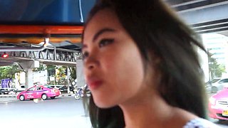 Busty Thai teen street pick up for sex