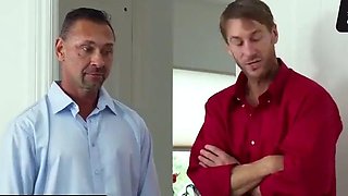 Two dudes share a blowage before changing to doggystyle in