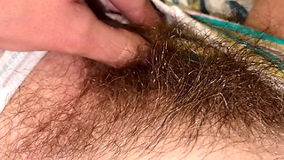 Super Thick and Long Plussy Hair Bush Closeup