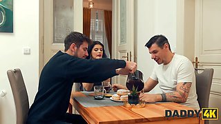 Daddy4k. my hot girlfriend is calmly cheating on me while i was watching tv