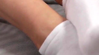 Laura's Soft, Inviting Feet in Socks