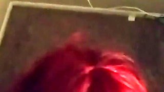 Redhead tinder slut gets facial and swallows