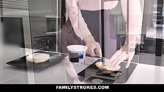 Stepbrother pranks Bunny Colby and packs her with hot jizz