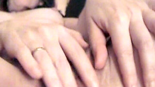 Hot Mature Housewife Rubs Here Fantastic Hairy Pussy in Close up and Beocomes a Huge Cumshot on Face and Mouth