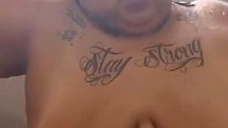 Curvy Smoke Bath Teaser BBW Lights up in the Shower