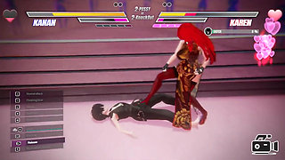 Lesbian Battle BDSM Hentai Game Ep.2 Lesbian Tomboy Defeated Had to Squirt Non Stop on a Bondage Device!