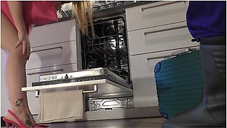 Leon Lambert And Kiara Lord In Big Tits Big Ass Milf In School Uniform Skirt Teases A Big Dick Plumber In Her Kitchen For His Cum