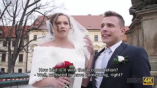 Cute Teen Bride Gets Fucked For Cash In Front Of Her Groom