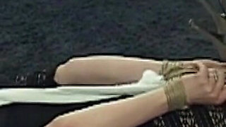 Cindy Hogtied Cleavegagged Struggling