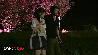 Passionate Japanese babe delivers intense blowjob then gets fucked roughly