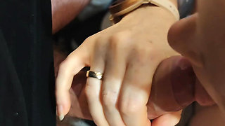 He cum on my big tits