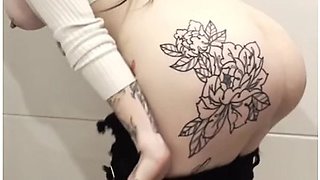 Toilet Piss Whore Gets All Her Holes Filled