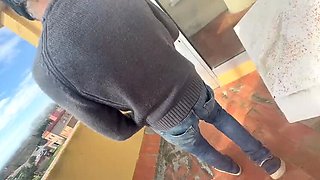 Horny Neighbor Gives Deep Throat Blowjob & Swallows Cum in Laundry Room