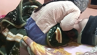 My cute stepsister share her bedroom and give me blowjob before hard fucking and sucking