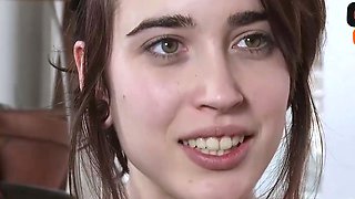 German teenager with smallish mounds plays with fucktoys to