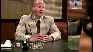 Hot Asian Gets Her Pussy Licked by Old White Man in His Office