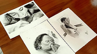 Erotic art or sexy Desi Indian Bhabhi drawing collection being fucked by brother-in-law