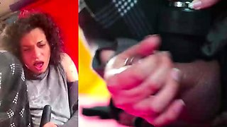 Amateur Femdom gives nice handjob