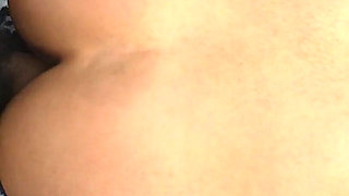 Young chubby slut fucks fast riding cock before her husband arrives.