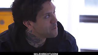 MileHeight - Truly Pummeled Man Stacks his Shark Cougar Schoolteacher in her Office (India Summers, Smallish Arms)