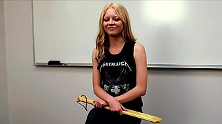 RubATeen Tall European blonde teen Hailey massage fucke