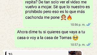 Hot chat on WhatsApp with my stepcousin and ends in Happy Ending