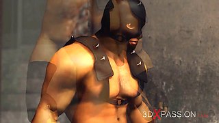 Hooded man bangs hard 2 handcuffed schoolgirls in the basement